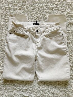 Eileen Fisher White Jeans Size 4 Skinny Organic Cotton